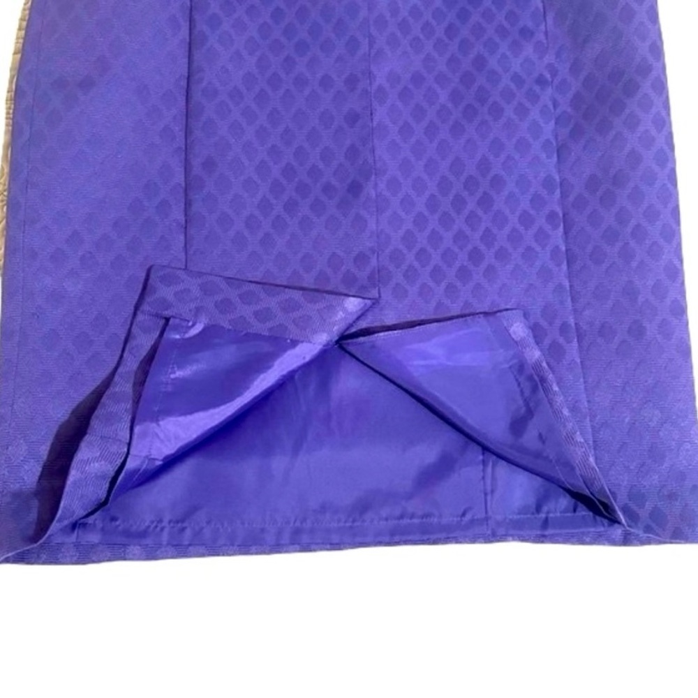 Black Label Evan Picone Dress Womens Size 8 Sleeveless Purple Sheath Workwear - Picture 7 of 12